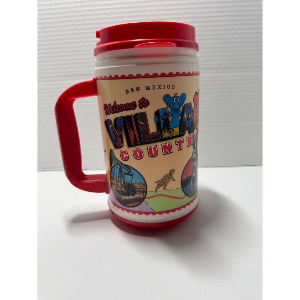 Vintage Taco Villa New Mexico 32oz Travel Mug Welcome to Villa Country Clean EUC